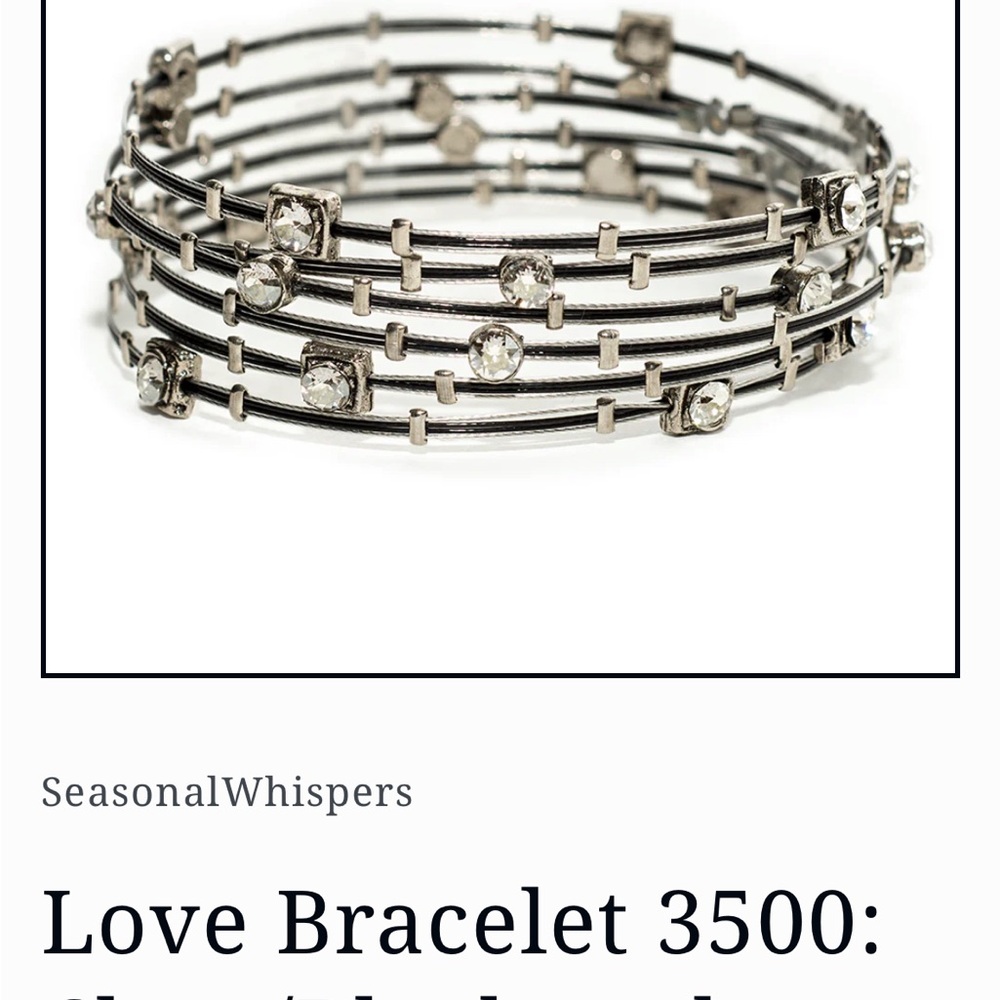 Whispers bracelets (2) - Elegant Black and Silver Bracelet